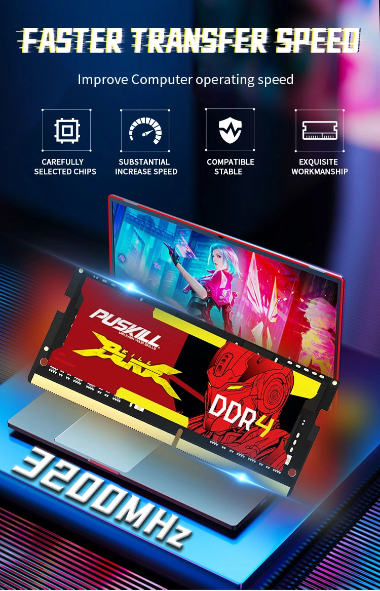 PUSKILL Cost-effective DDR4 RAM for All Mainstream Notebook Devices DDR4 SODIMM RAM