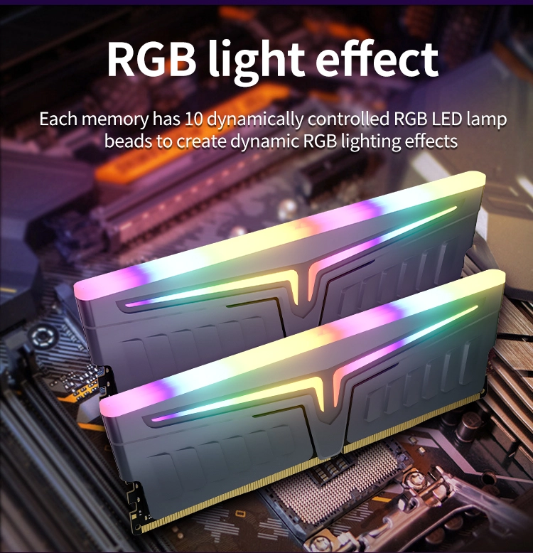 High Performance DDR4 RGB Ram 8GB 16GB 32GB 2666MHz 3200MHz 3600MHz For PCs Product High Performance DDR4 RGB Ram