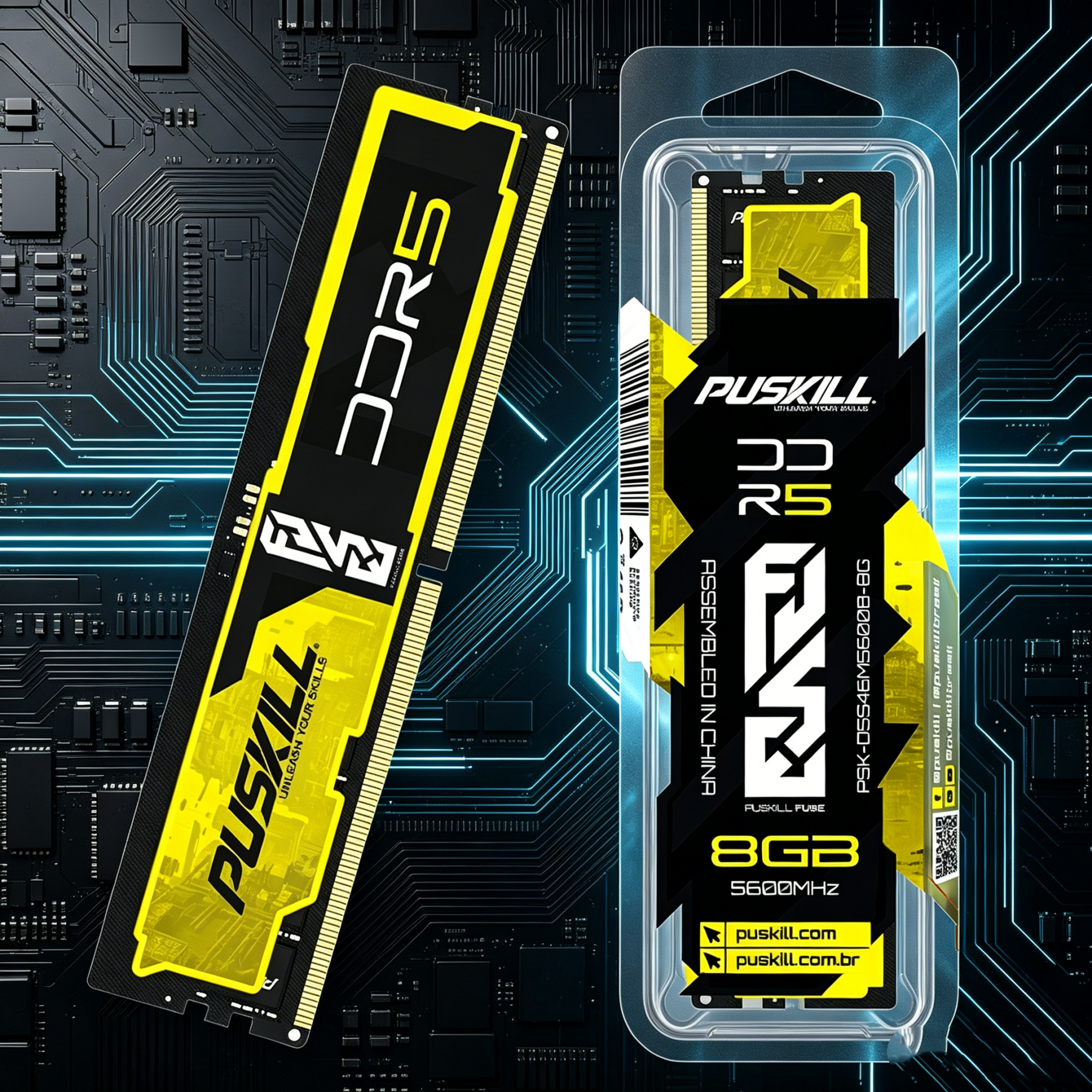 puskill high grade ddr5 internal memory reliable operation for new generation intel and amd desktop platforms High Frequency DDR5 PC Memory