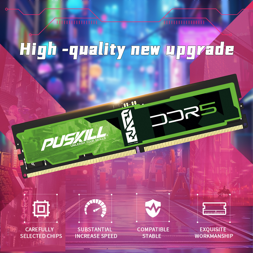 puskill ddr5 ram 6000mhz 5600mhz 5200mhz 8gb 16gb 32gb desktop memory high performance desktop DDR5 memory