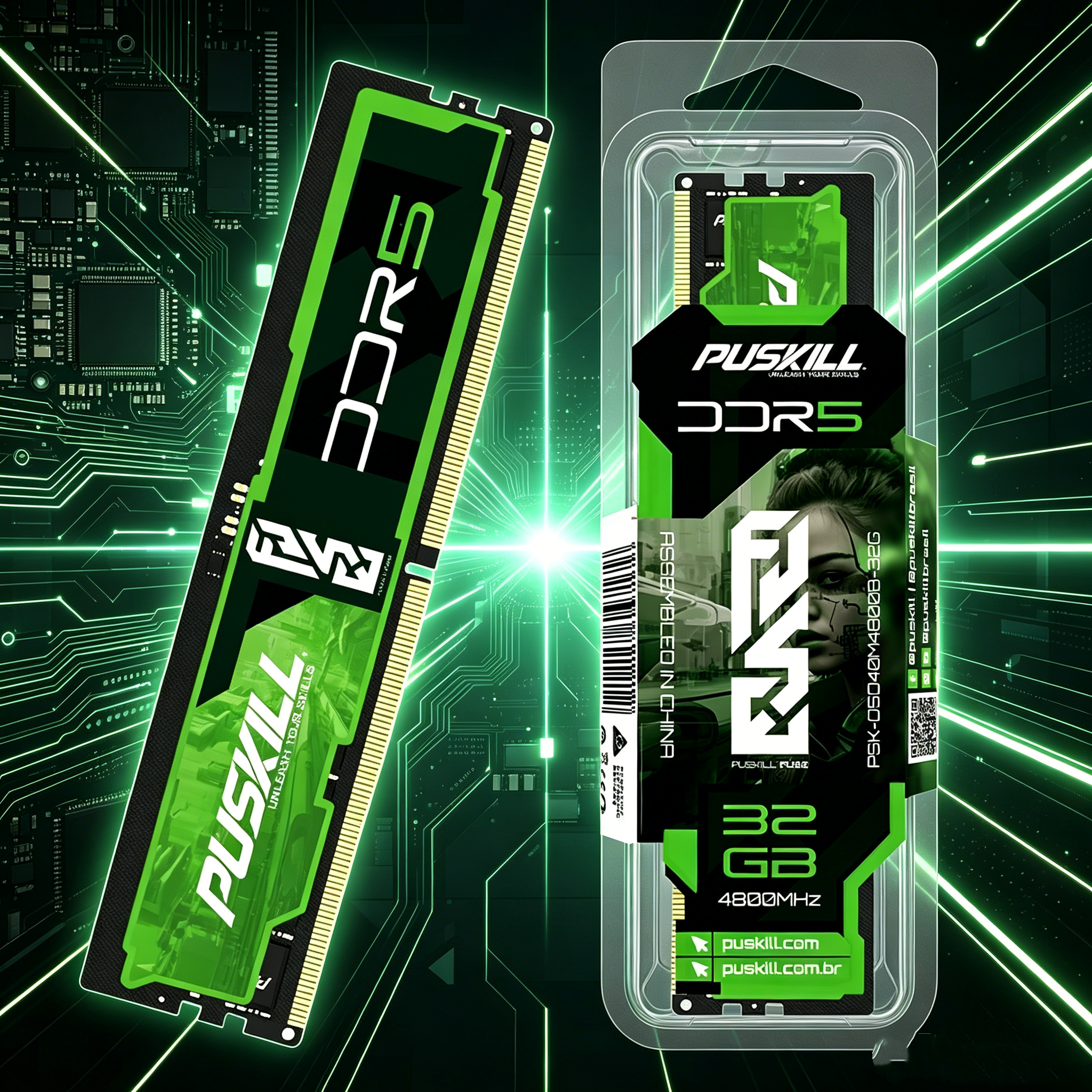 puskill durable ddr5 desktop memory cost effective solution for new pc assembly & hardware replacement (复制) DDR5 Internal Memory