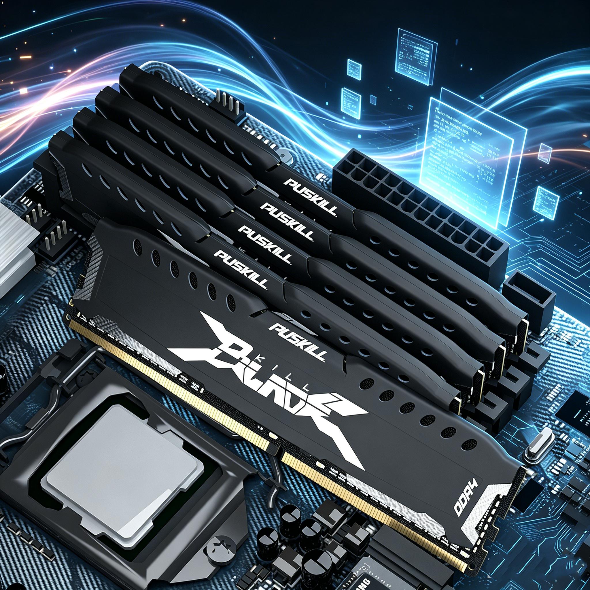 puskill low temperature ddr4 heatsink ram multi speed options ideal for e sports desktops and creative workstation deployment (复制) Gaming RAM with Heatsink
